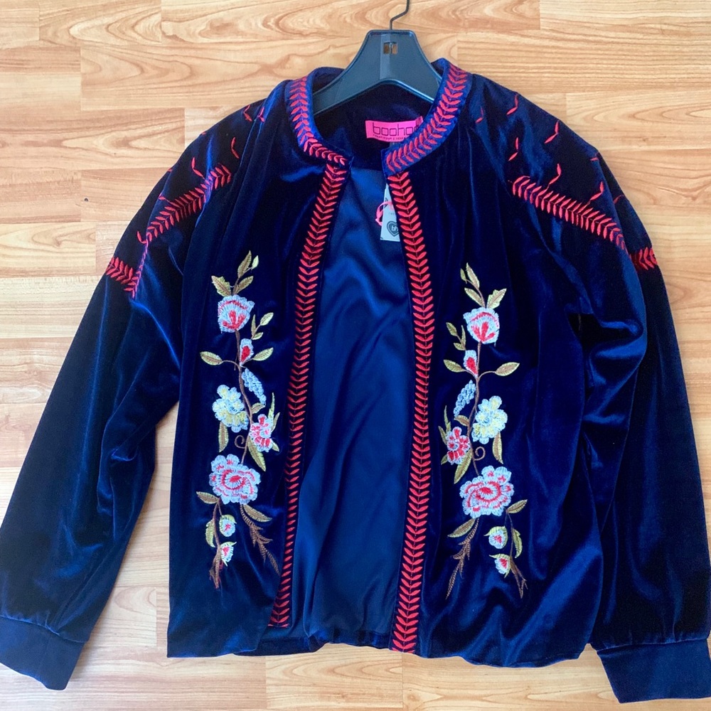 Blue velvet jacket